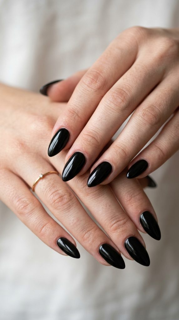 Black Acrylic Nails