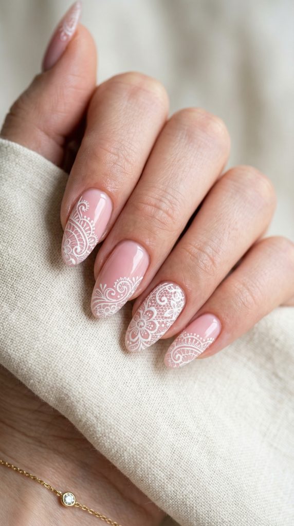 how to create lace nail art with builder gel