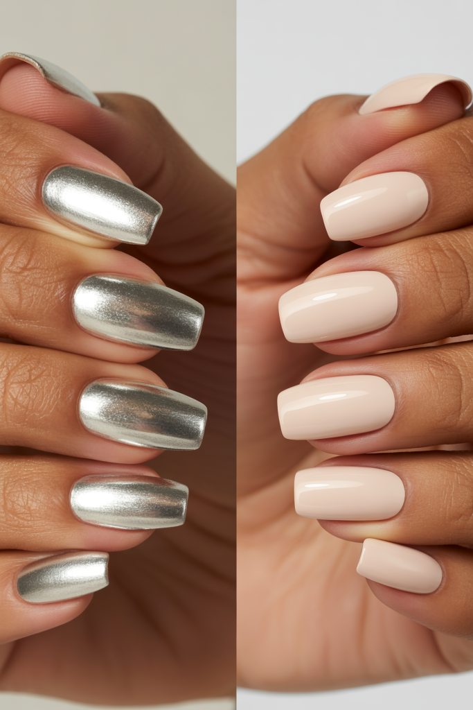 chrome nails designs