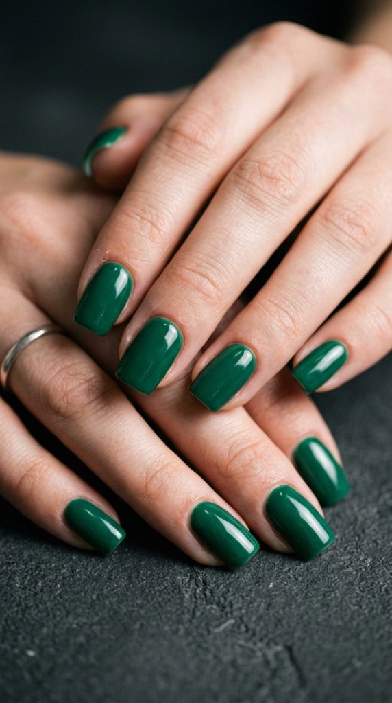 Green Acrylic Nails