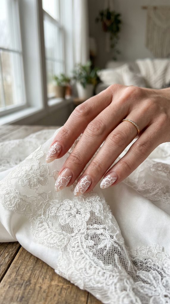 how to create lace nail art with builder gel