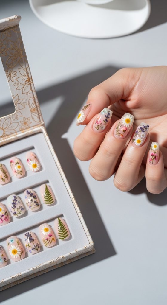 floral nail art
