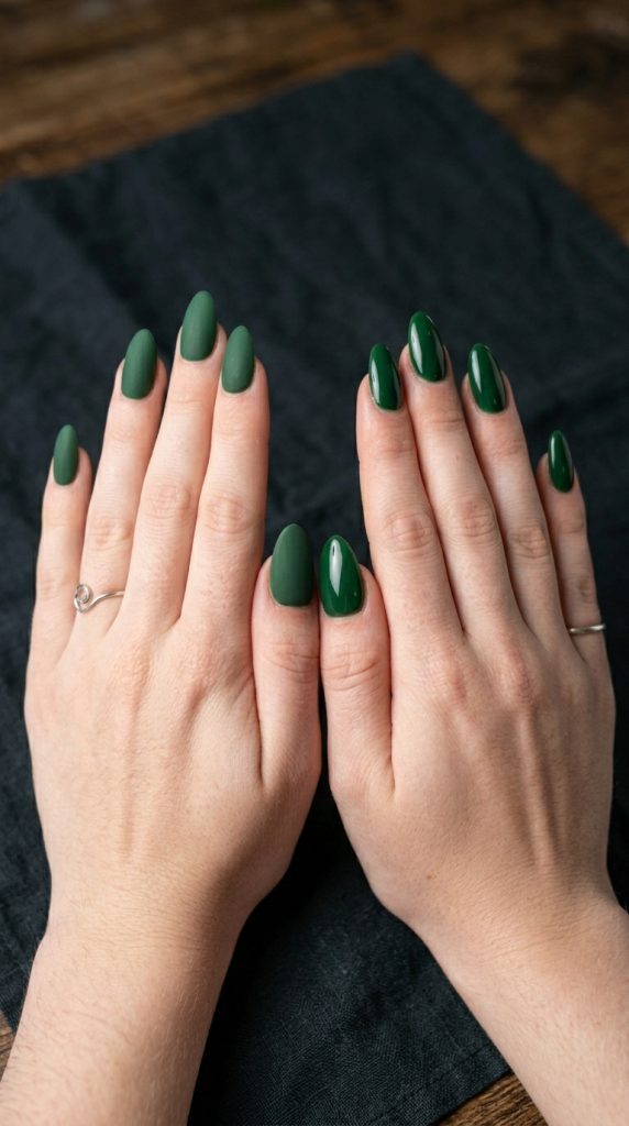 Green Acrylic Nails