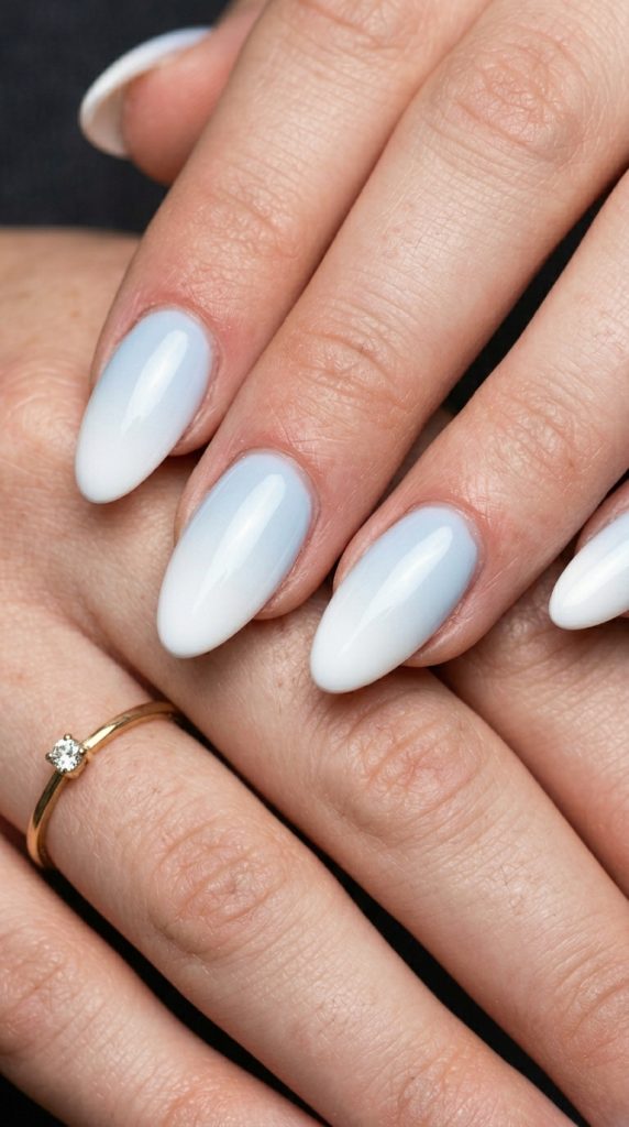 blue acrylic nails