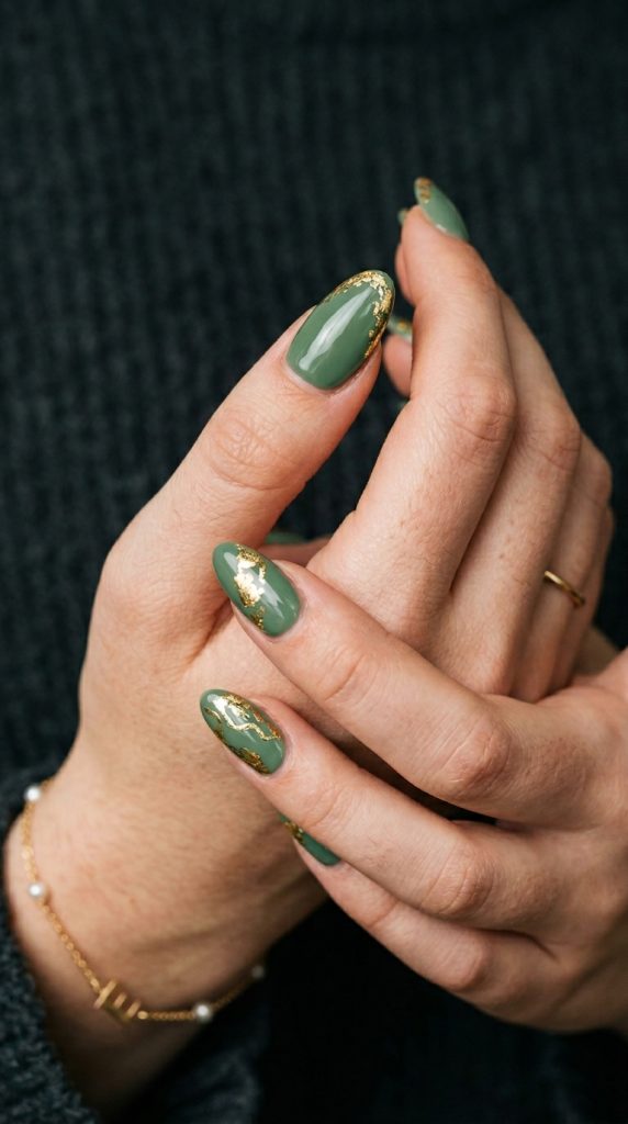 Green Acrylic Nails