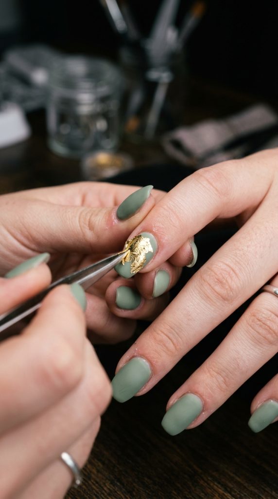 Green Acrylic Nails