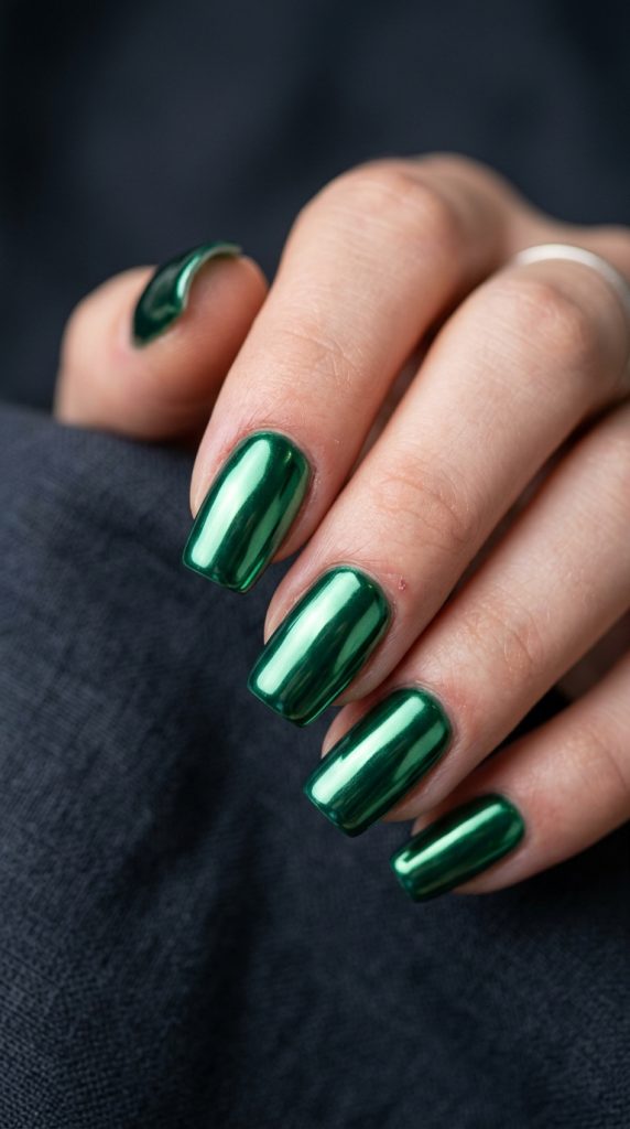 Green Acrylic Nails