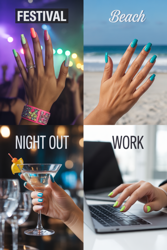 Neon Nail Designs