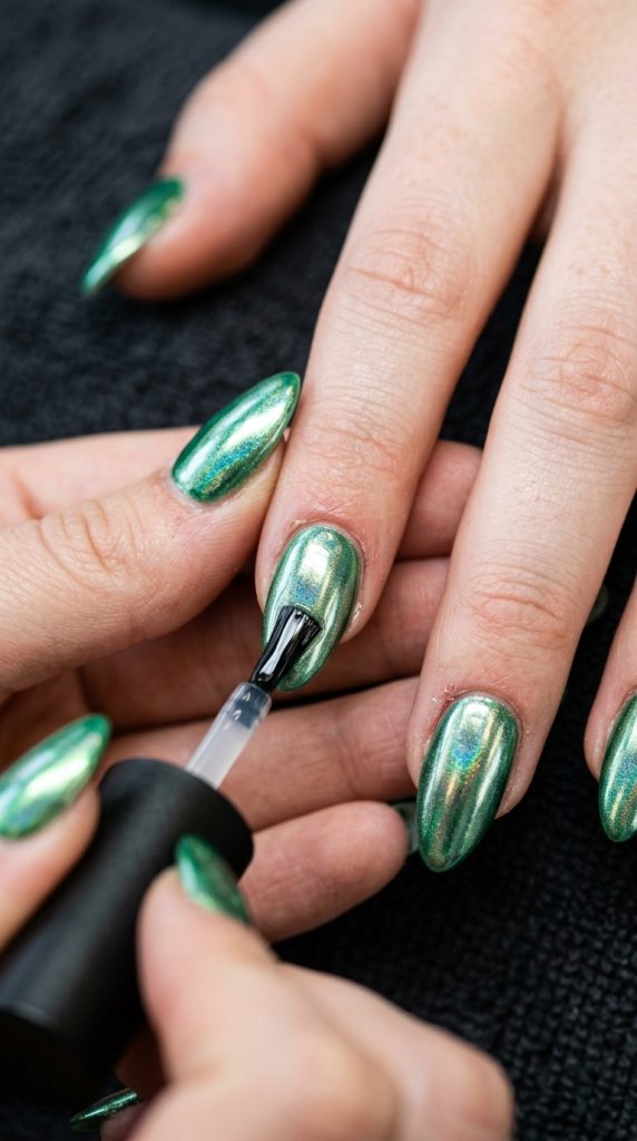 Green Acrylic Nails