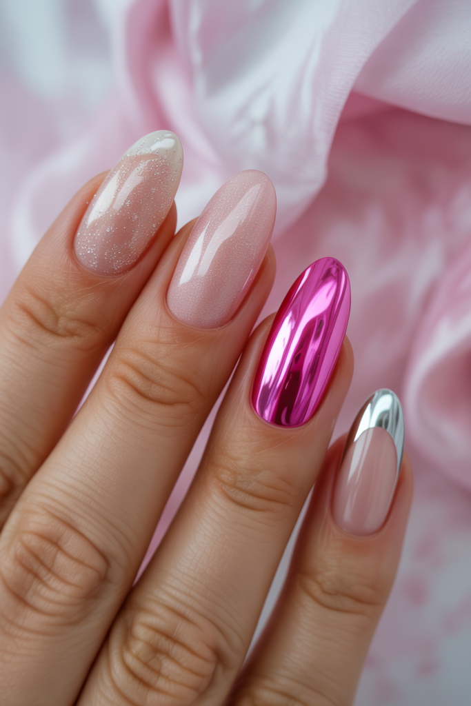 chrome nails designs