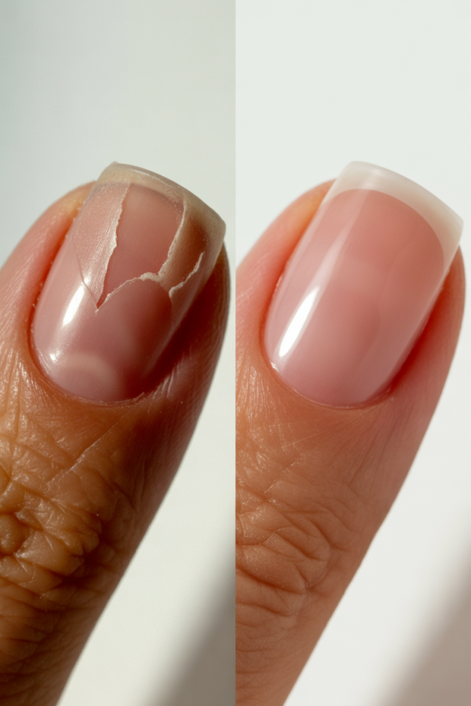 builder gel on natural nails