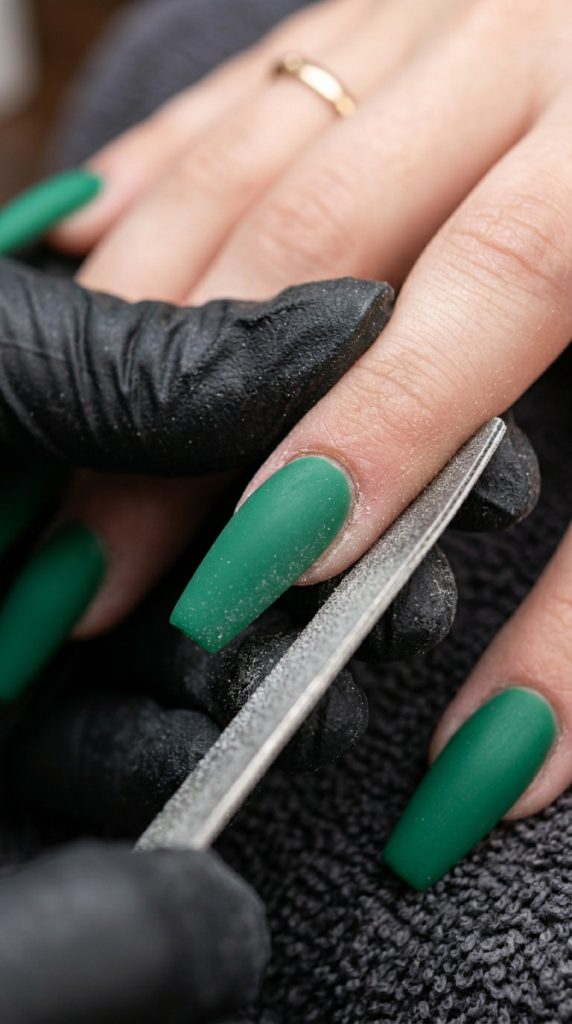 Green Acrylic Nails