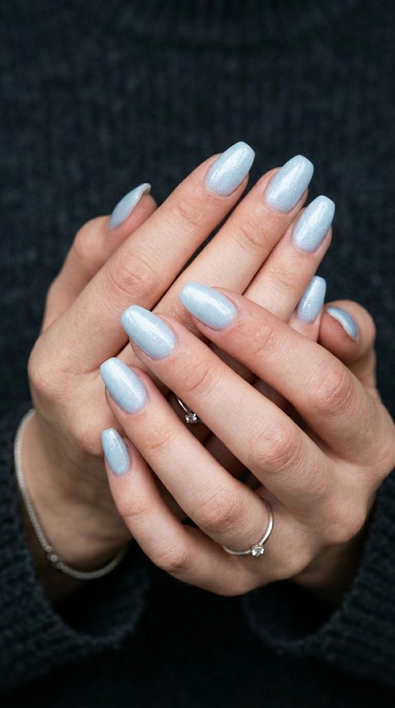 blue acrylic nails