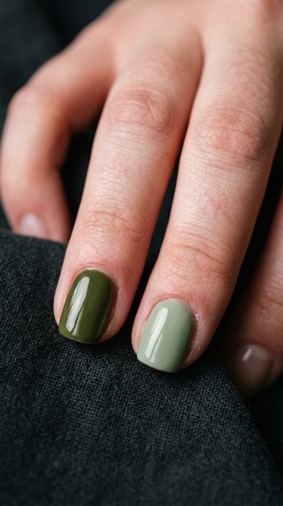 Green Acrylic Nails