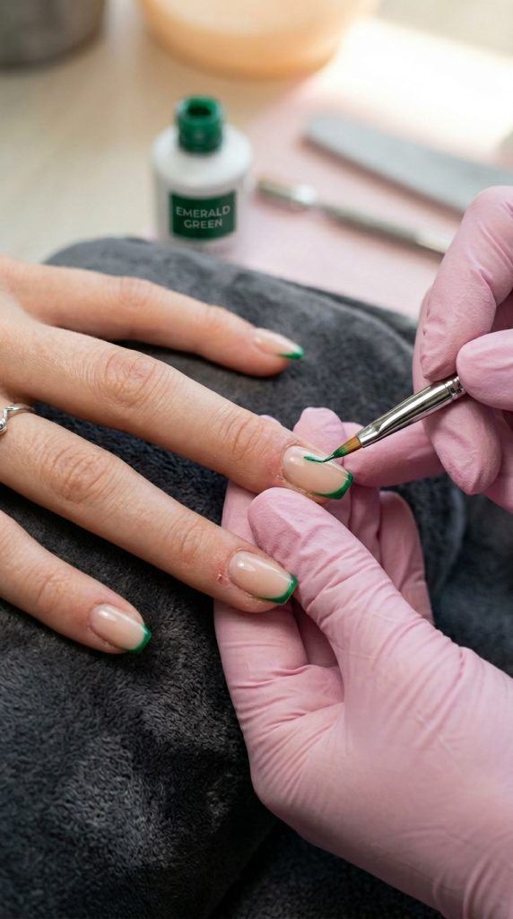 Green Acrylic Nails