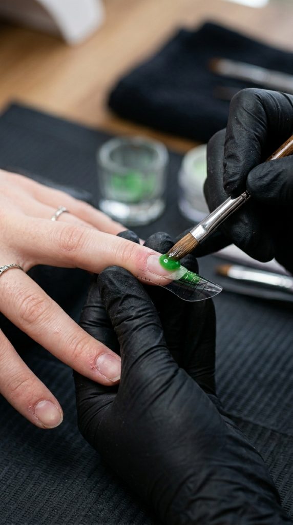 Green Acrylic Nails