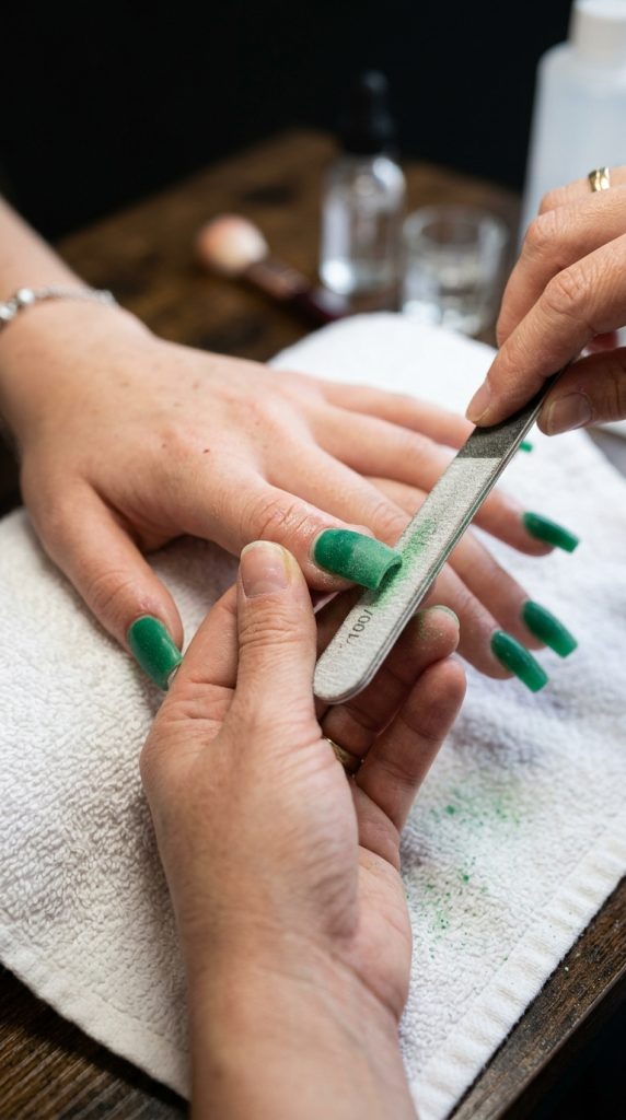 Green Acrylic Nails