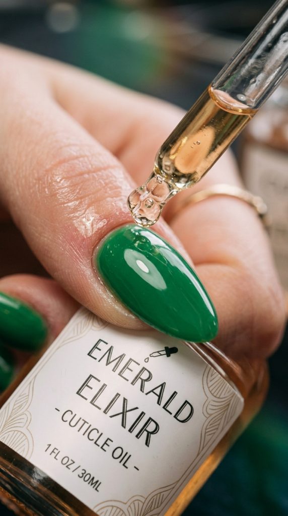 Green Acrylic Nails