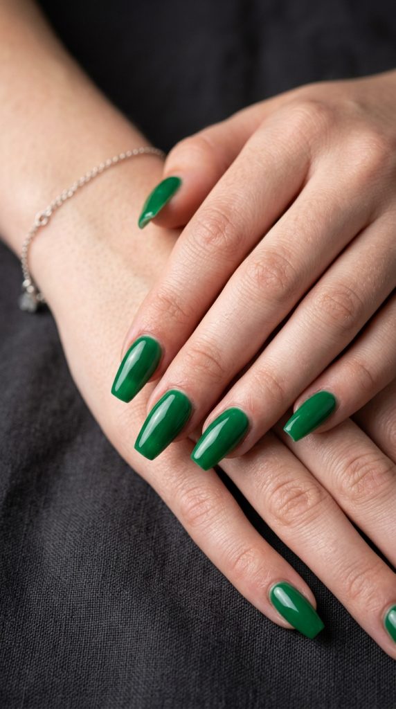 Green Acrylic Nails