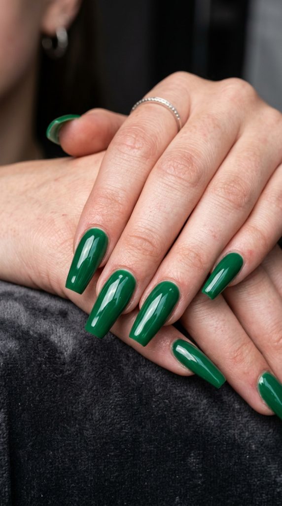 Green Acrylic Nails