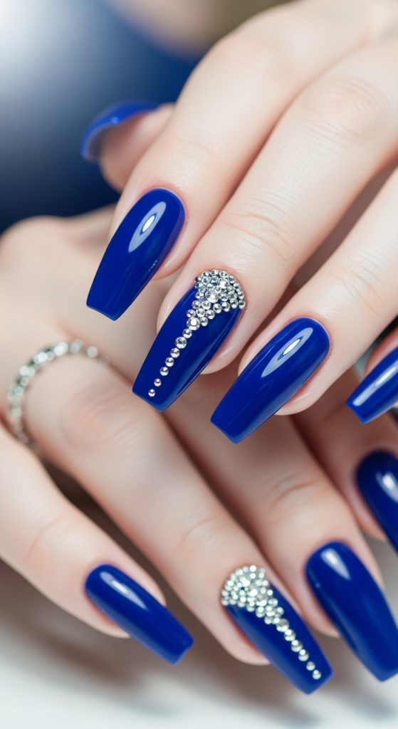 royal blue nail designs