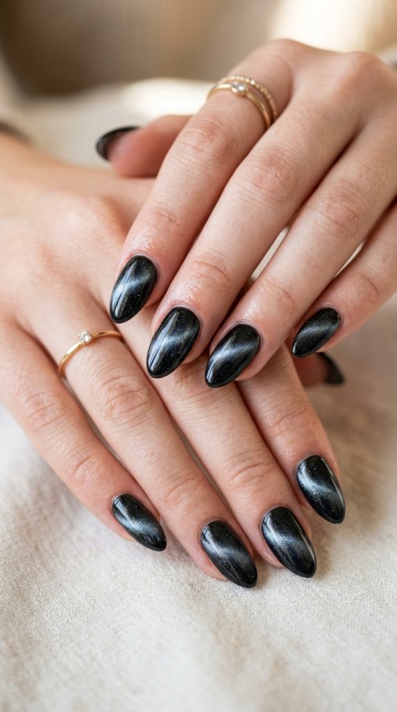 Black Acrylic Nails