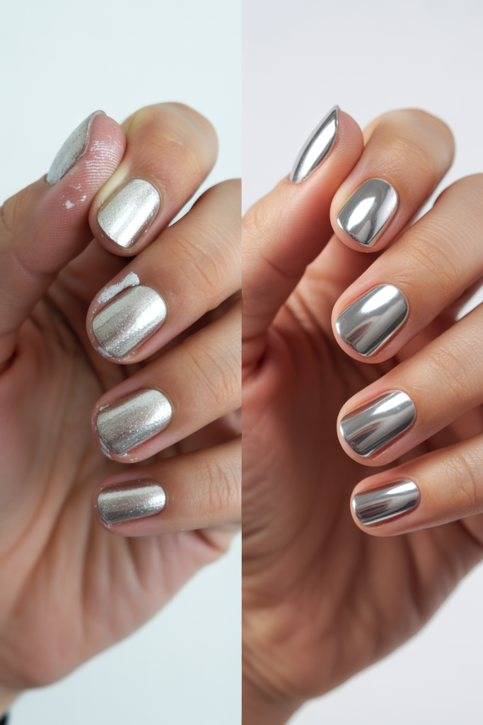chrome nails designs