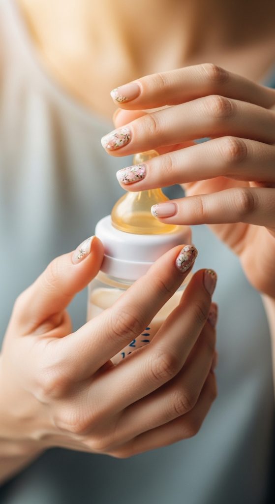 floral nail art