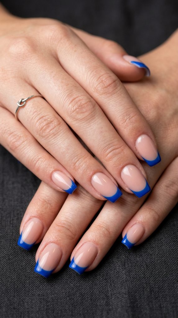 blue acrylic nails