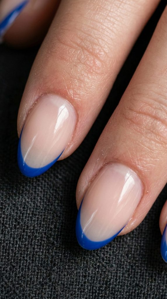 blue acrylic nails
