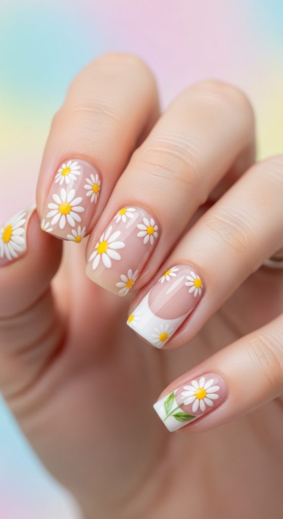 floral nail art