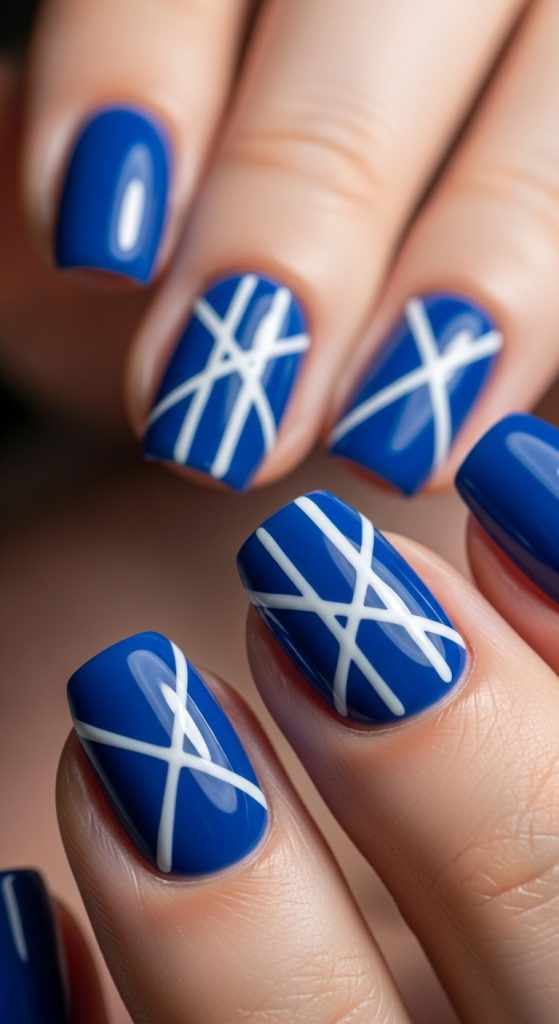 royal blue nail designs