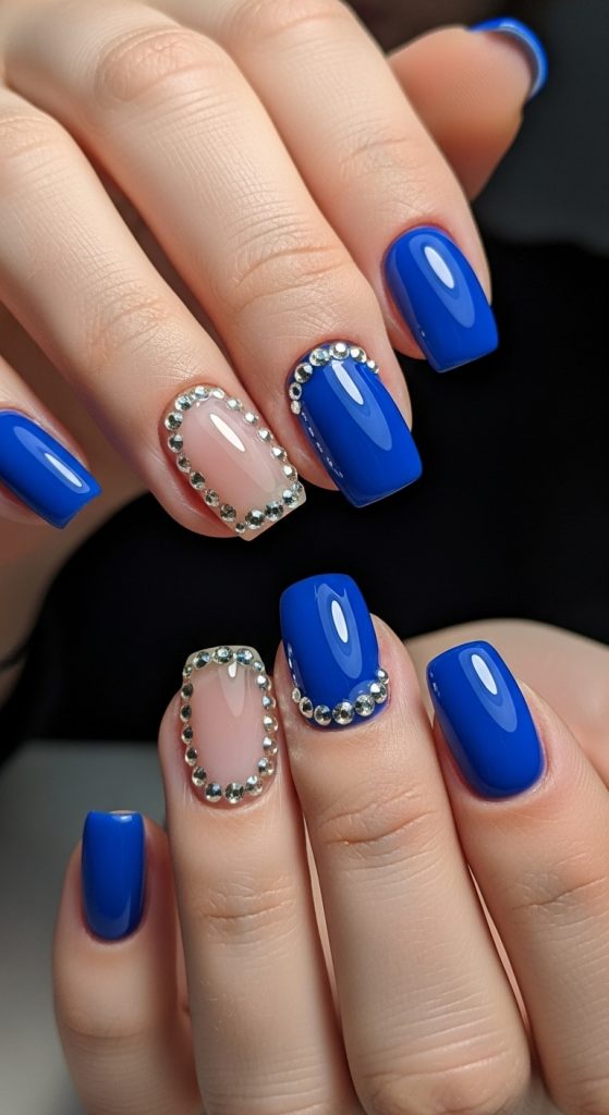 royal blue nail designs