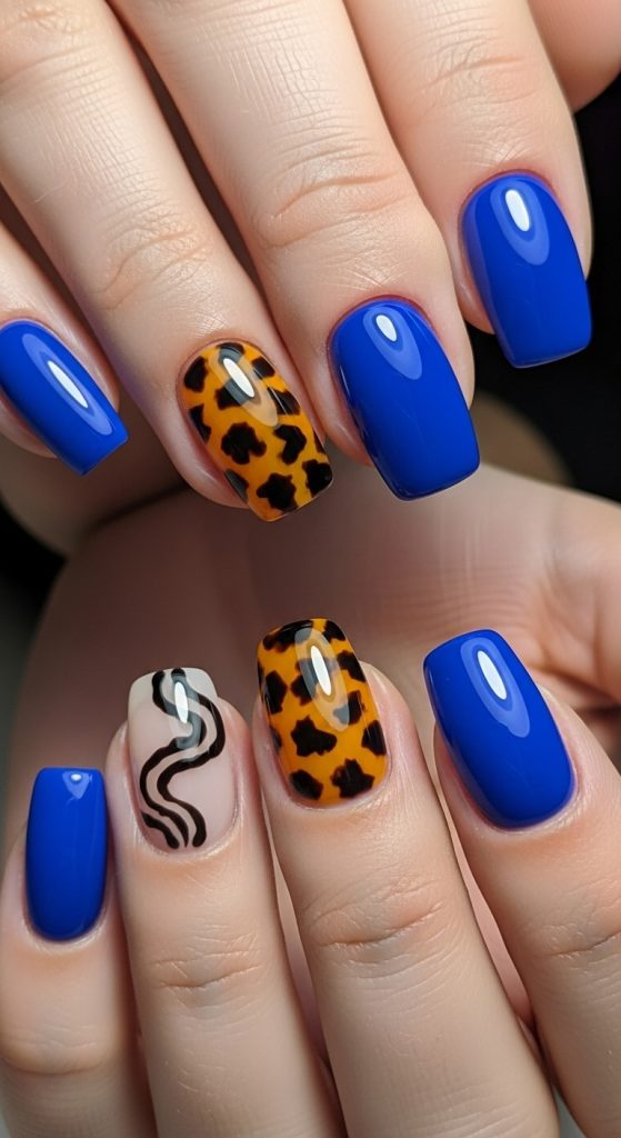 royal blue nail designs