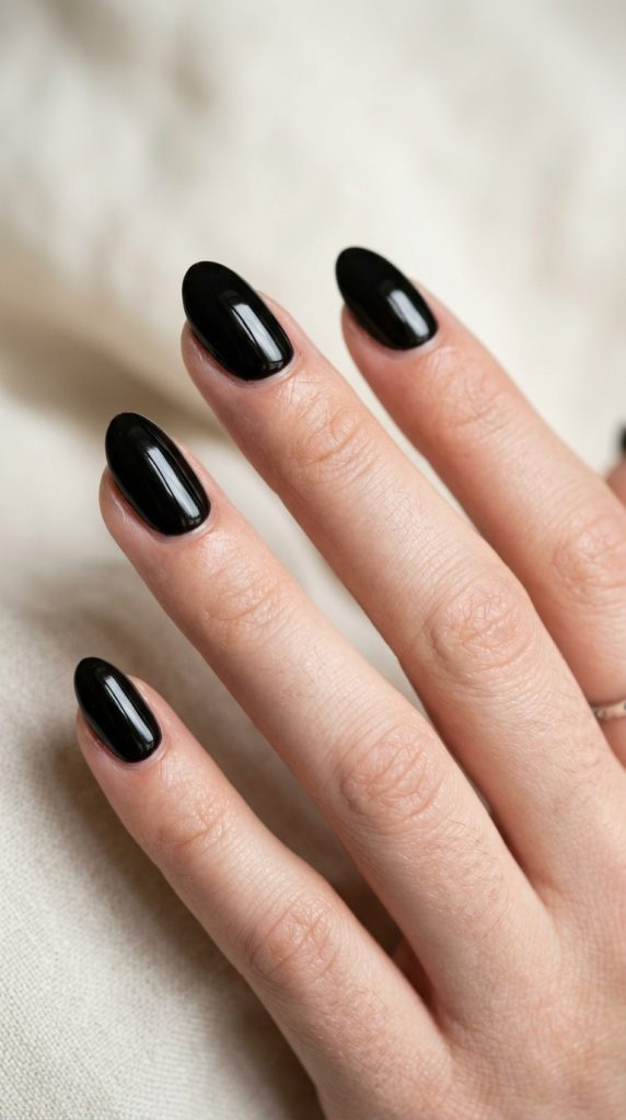 Black Acrylic Nails
