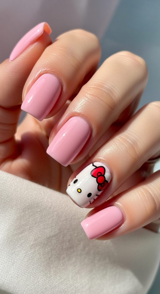Hello Kitty Nail Designs