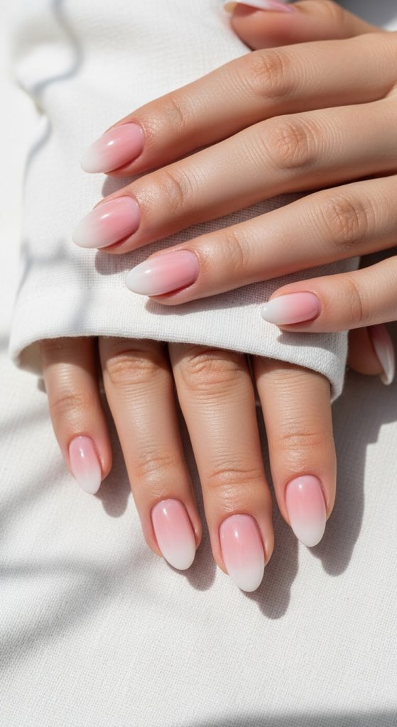 Pink Ombre Nails