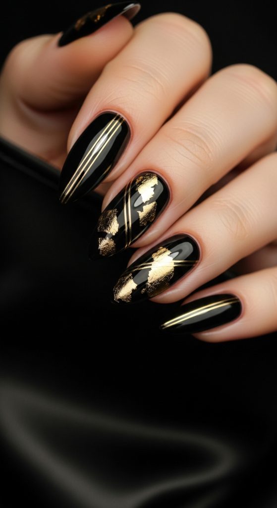 classy black nail designs