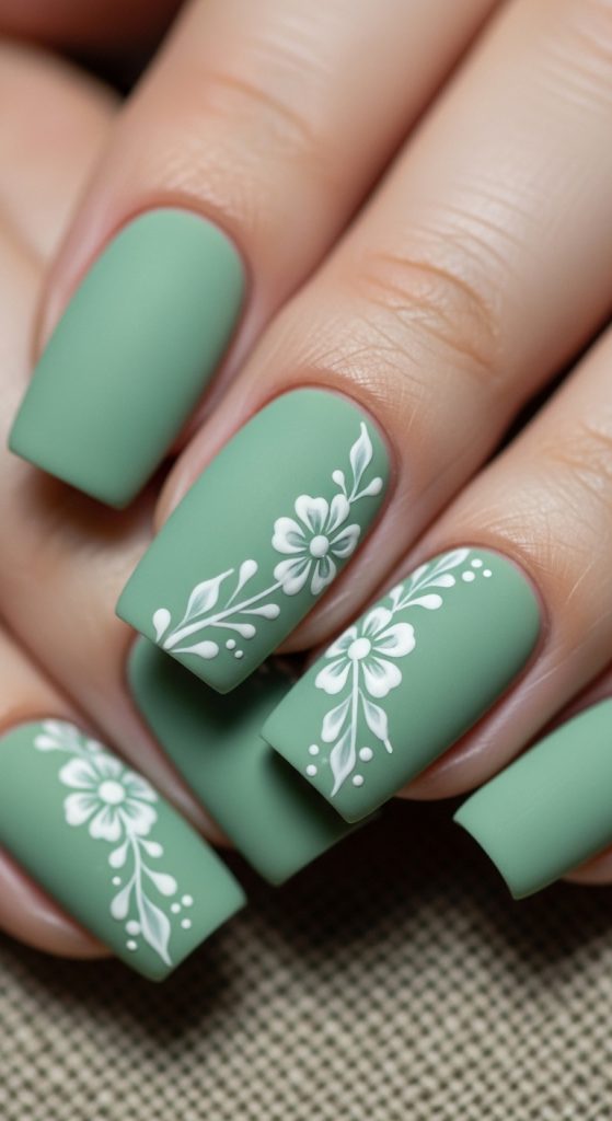 light green nails designs