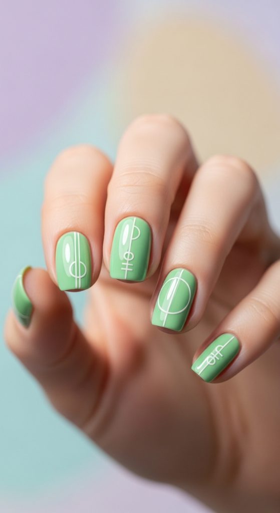 light green nails designs
