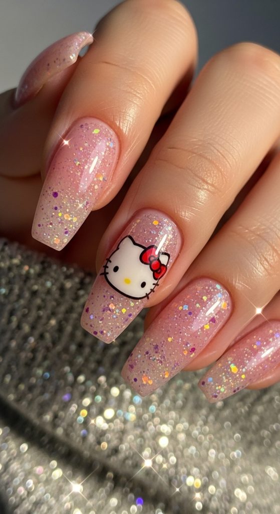 Hello Kitty Nail Designs
