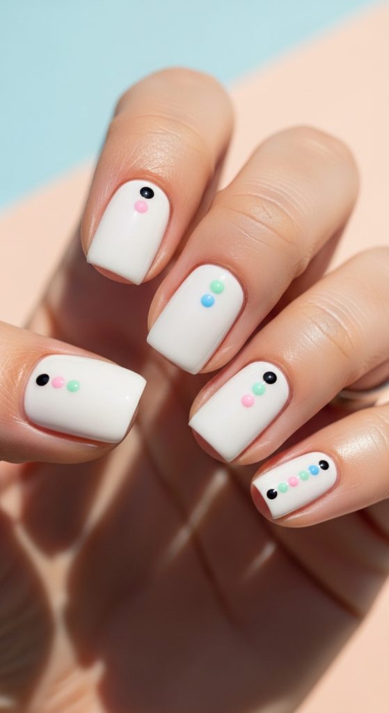 Short Nail Designs White