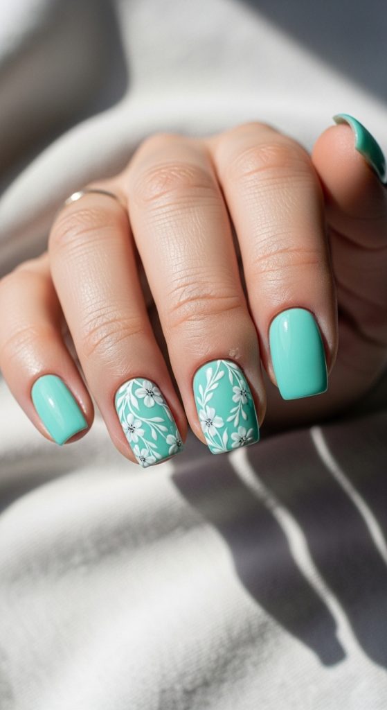 turquoise nail designs