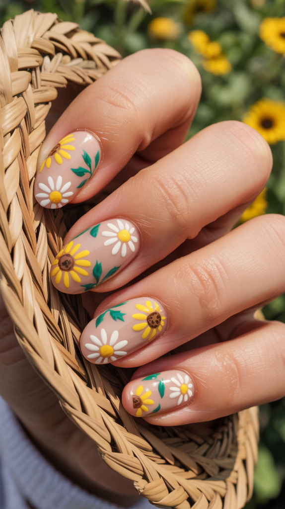 Sunflower Nails
