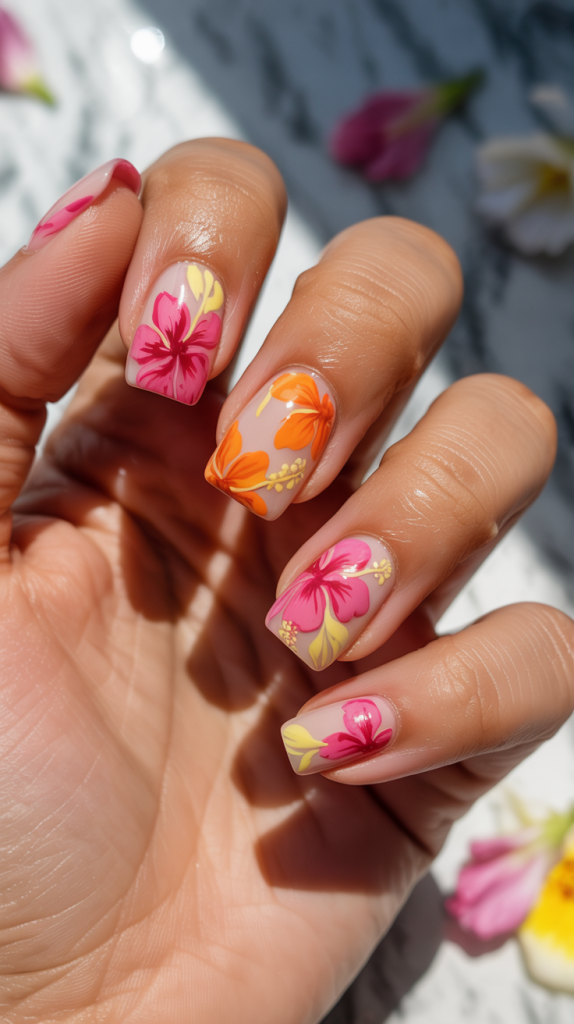 tropical nail designs