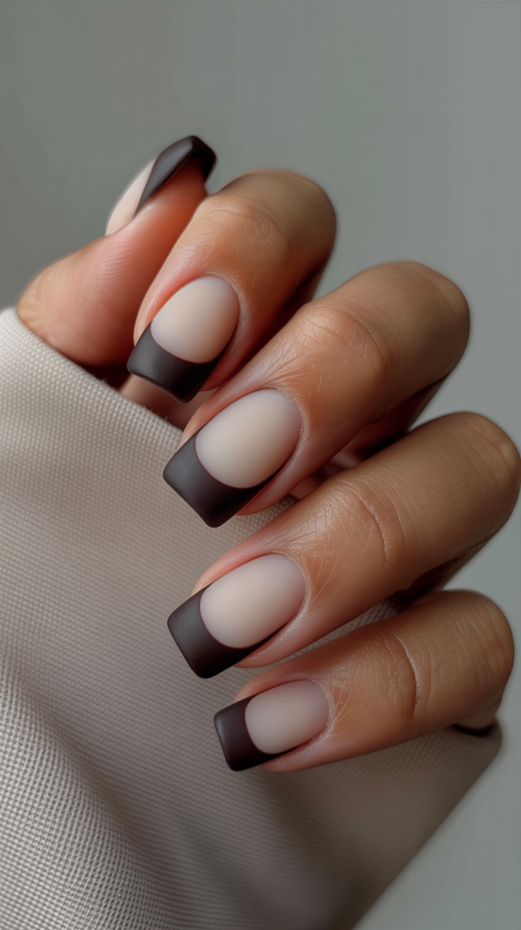 Black Tip Nail Designs