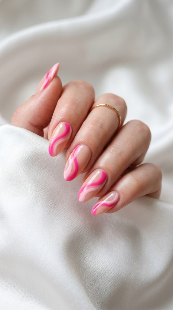 hot pink nails