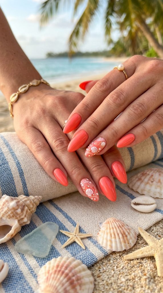 summer beach nails