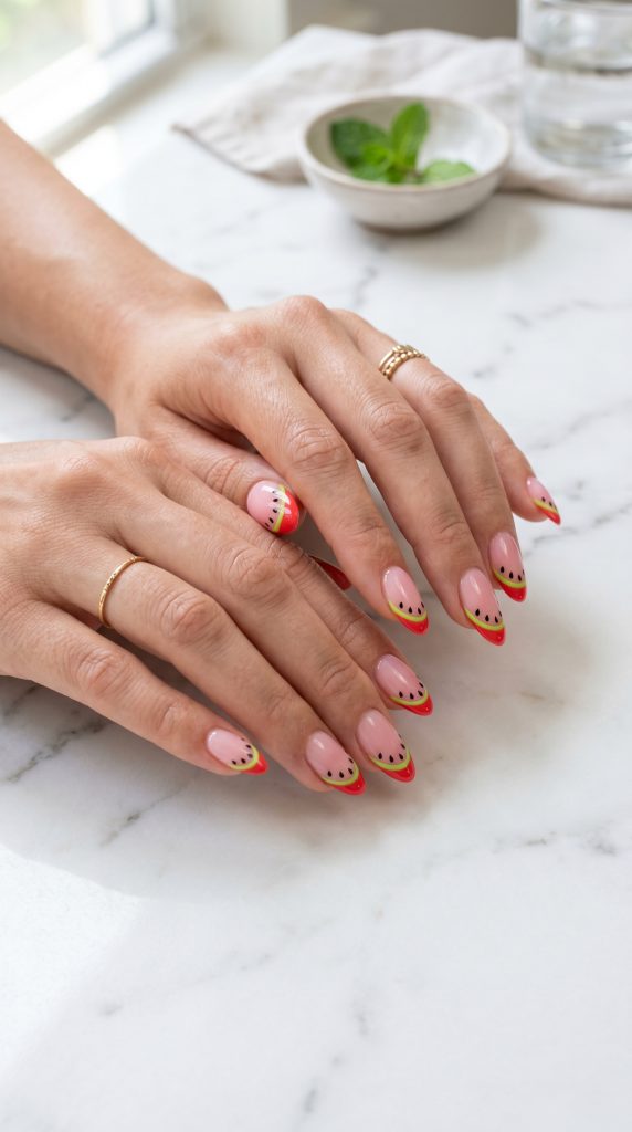 Watermelon Nails