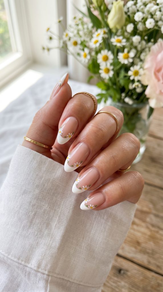 summer french tip nails